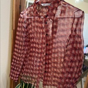 Zara Sheer Blouse